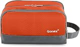 Gonex Men Toiletry Bag with Strap Sport Style Repellent Showerproof Nylon Orange view 9