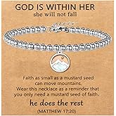 Miruchertter Mustard Seed Mountains Bracelet for Women – Faith Bracelet with Mustard Seed Jewelry, Christian Gift for ladys & Teen, Birthday Gift