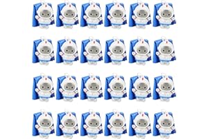 ArtCreativity Mini Astronaut Paratroopers with Parachutes, Bulk Pack of 24, Durable Plastic Parachute Toys Playset, Fun Parac