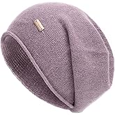 jaxmonoy Slouchy Knit Beanie Hat for Women Winter Soft Warm Ladies Laightweight Slouch Knitted Skull Beanies Cap