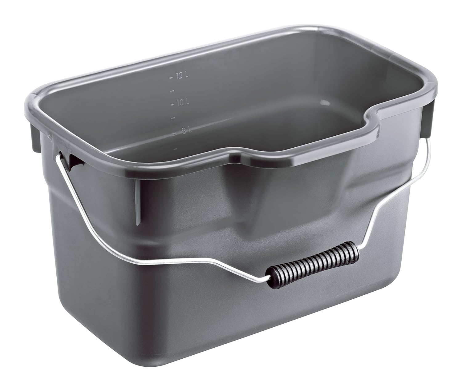 Rotho Basic Storage Bucket Squared 12 Litre, Anthracite, One Size