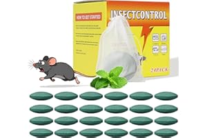 PEEPST Mouse Rodent Repellent, 24 Pack Peppermint Oil Mouse Traps for Rat Mice, Nature Mouse Deterrent for Indoor Outdoor Use, for Garden & Home, Family & Pet Friendy