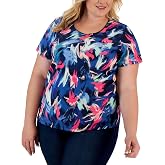 Karen S Plus Size Retro Wash Printed Top