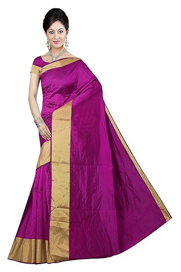 Winza Designer Womens Cotton Saree with Blouse (TD-5002)