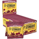 Honey Stinger Organic Pomegranate Passionfruit Energy Chew, Gluten Free &amp; Caffeine Free, for Exercise, Running and Performance, Sports Nutrition for Home &amp; Gym, Pre and Mid Workout, 12 Pack
