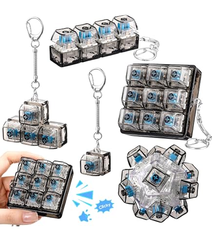 Amazon.com: Halloscume 5 Pcs Keyboard Clicker Fidget Keychain 5