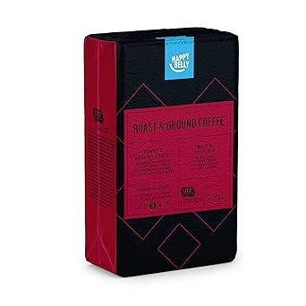 Amazon-Marke: Happy Belly Gemahlener Röstkaffee - Roast & Ground Coffee 1,36 kg (6 x 227g)