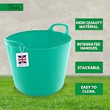 Neat 42L Flexi Tubs 3 Pack Duck Egg Blue with Handles Large Garden Buckets view 4