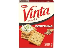 Vinta Everything Crackers - Snackable Mini Square Crackers made with 8 Grains and Seeds 200g