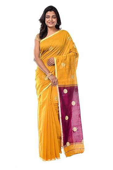 Aishika Yellow Purple Bengal Handloom Cotton Silk Saree With Blouse Piece Amazon In Clothing Accessories Aishika Yellow Purple Bengal Handloom Cotton Silk Saree With Blouse Piece Amazon In Clothing Accessories