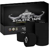 Hampton Adams Athletic Tape Multi Pack, Sports Medical Grade, Easy Tear | 8 Pack 45 ft Rolls, No Sticky Residue, Tears by Hand, for Athletes Trainers &amp; First Aid, Ankle Wrist &amp; Injury Wrapping