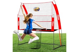 YNSZAS Professional Volleyball Training Net, Adjustable Volleyball Spike Serving Hitting Practice Equipment Machine, Volley Trainer Setting Gear Gifts for Indoor/Outdoor