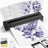 Bagana Tattoo Stencil Printer Machine Thermal Bluetooth Wireless Portable | Mini tattoo transfer printer for stencils &amp; docs, rechargeable compact for artists, hobbyists, conventions &amp; home studios