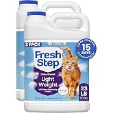 Fresh Step Advanced Odor Shield Light Weight Clumping Litter, 11.5 lb., 2Pk | Lightweight Clay Cat Litter, Jug, Easy to Lift and Pour, Scented with Febreze Freshness, Carbon for Strong Odor Control