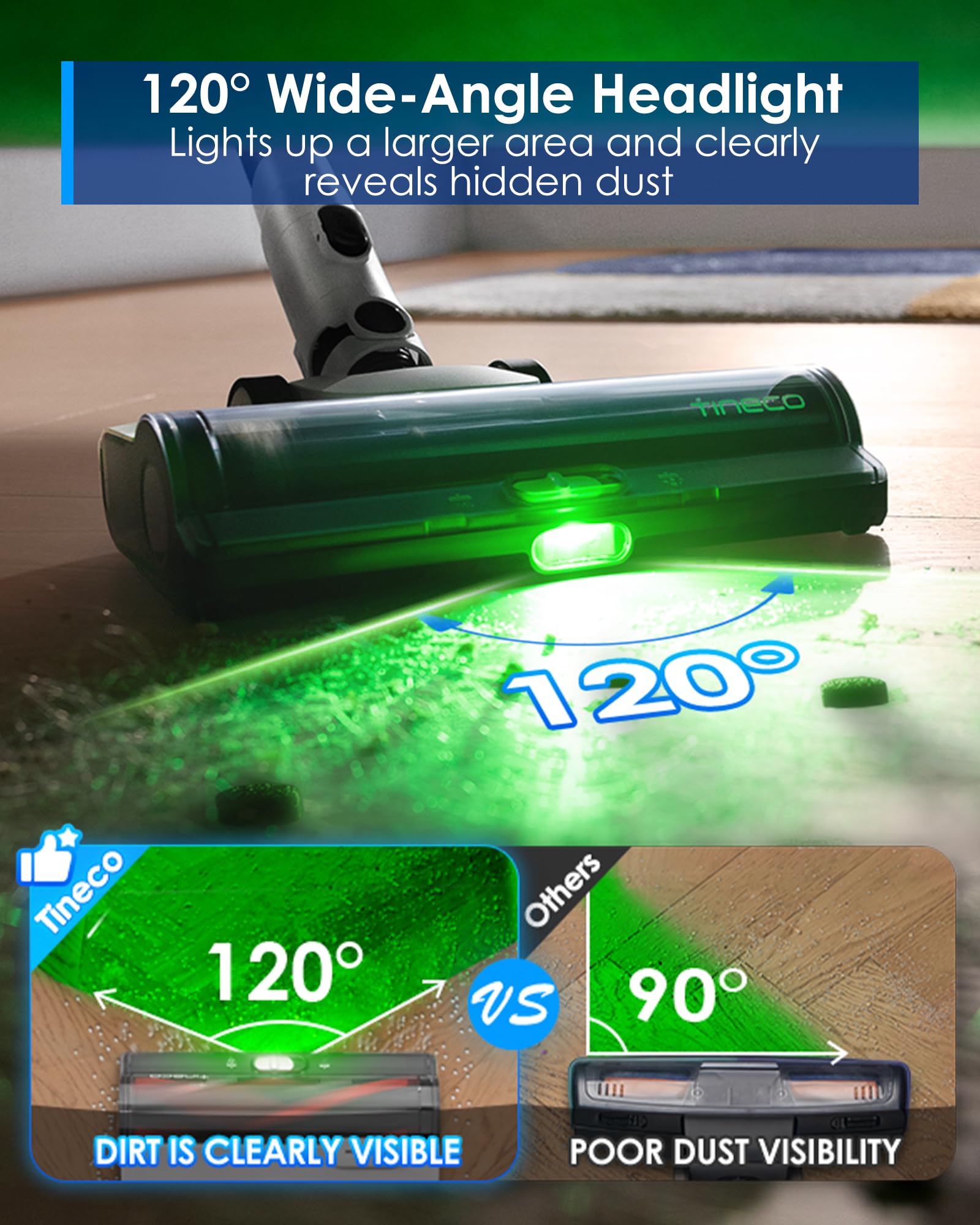 Tineco Pure ONE Station 5 Aspiradora inteligente inalámbrica con base de polvo automática de 2,5 L, autolimpieza de recorrido completo, succión de 175 W, tecnología ZeroTangle, sensor inteligente iLoop, adecuada para suelos duros y alfombras