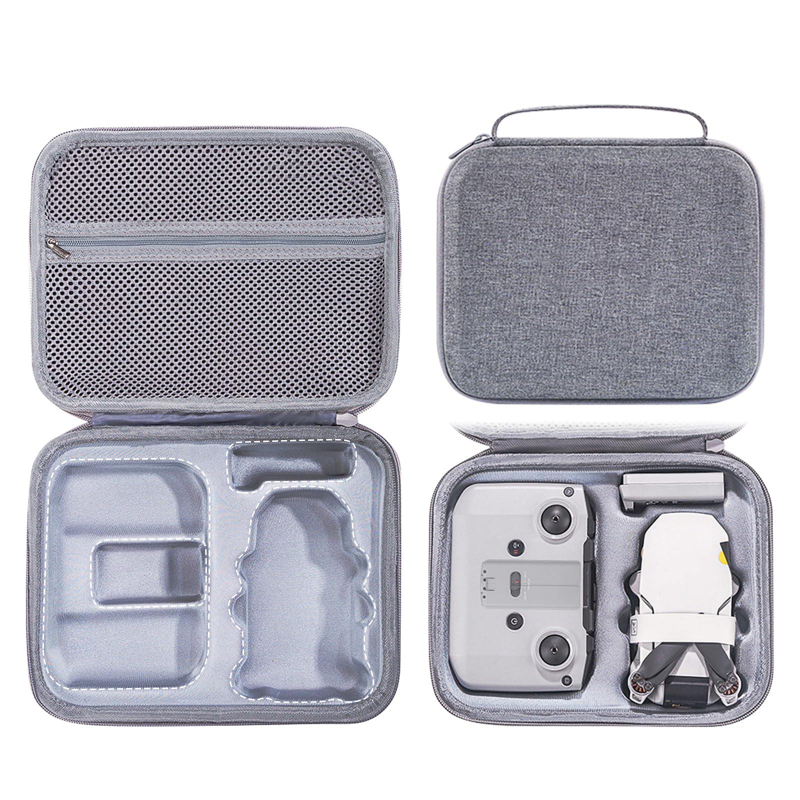 LINGHUANG Mini 4K Case,Mi ni 4K Storage Bag,Waterproof Shockproof Spare Batteries Portable Travel Case for DJI Mini 4K/Mi-ni 2 SE/Mi-ni 2 Drone and Controller Accessories