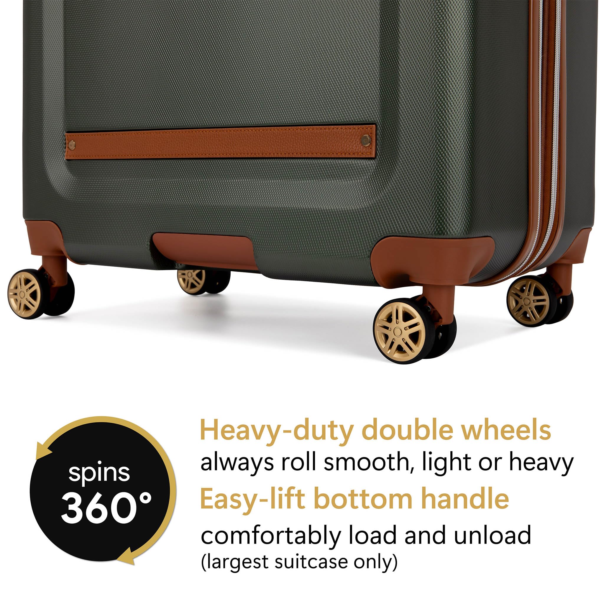 19V69 Italia Vintage 3 Piece Expandable Hard Spinner Luggage Set