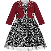 BUNNY LULU Girls Dress Set Bridesmaid Wedding Princess Children's Birthday Ball Party Show Evening