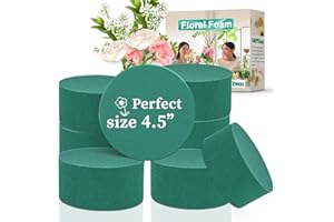 SupKing 8 Pcs Round Floral Foam 4.5", Green Wet Dry Flower Foams Florist Blocks Plant Foam for Craft Artificial and Fresh Flower Arrangements