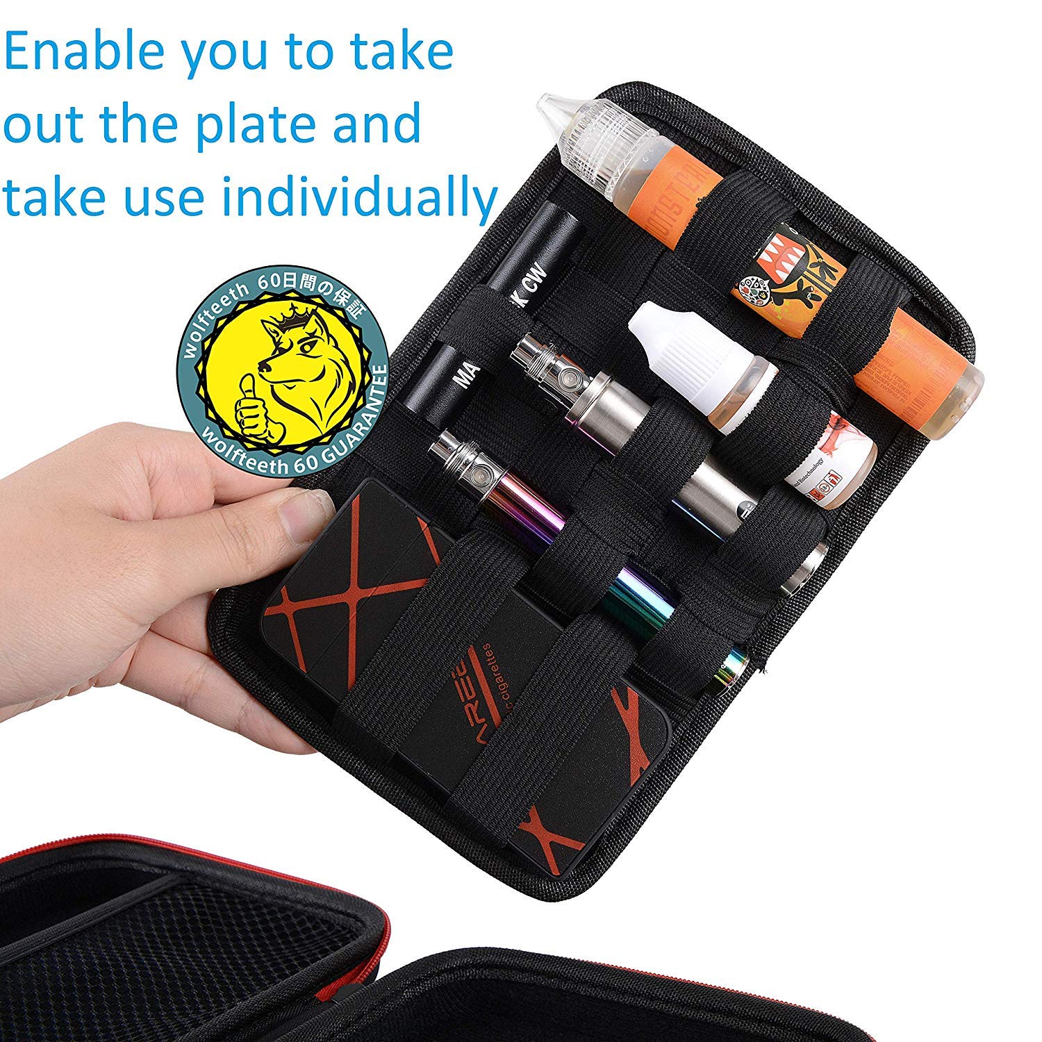 Wolfteeth Huge Capacity Vape Bag Travel Portable Case for Vape Coil