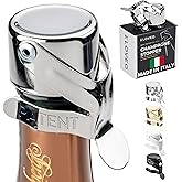 KLOVEO Champagne Stoppers - WAF Patented Seal - Made in Italy | Fits 750ml Bottles, No Pressure Pump Needed, Keeps Bubbles Fresh 3-5 Days, BPA Free, Easy-Lock Stainless Steel Clip