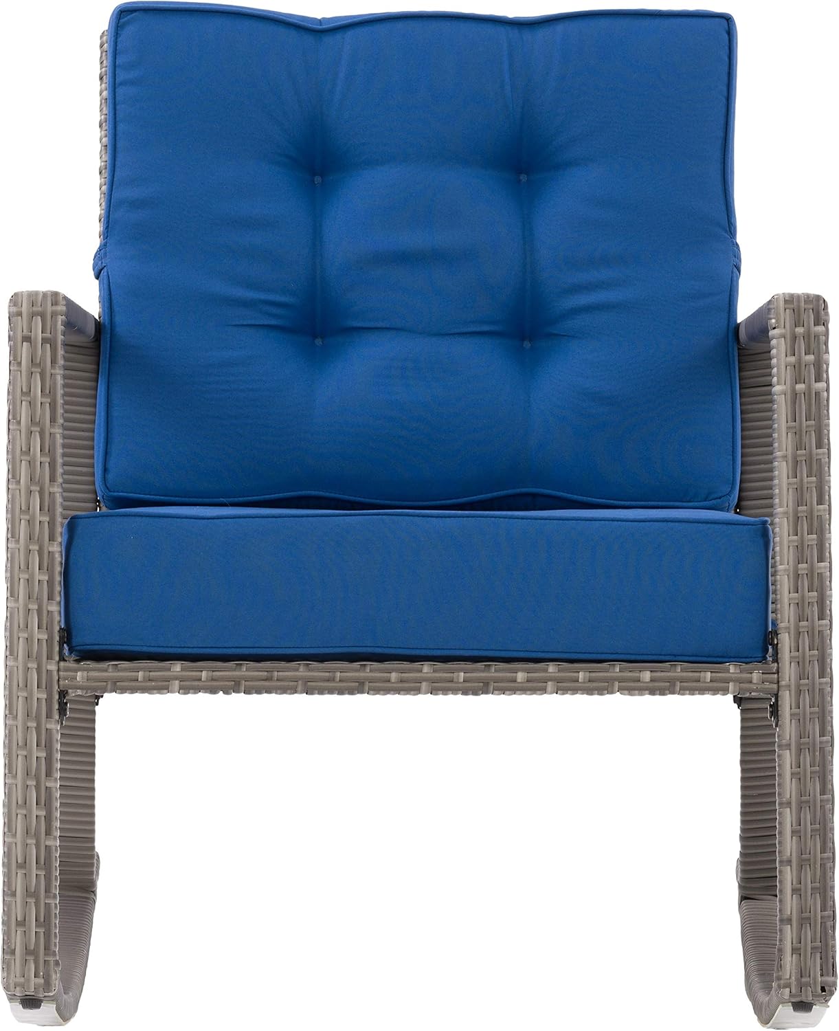 modern wicker outdoor furniture on Amazon Com Blue Patio Rocking Chair Modern Contemporary Resin Wicker Home Kitchen