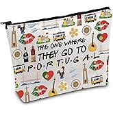 FOTAP Portugal Trip Makeup Bag Portugal Travel Gift Portugal Souvenir Gift Portugal Travel Bag Housewarming Gift (PORTUGAL)