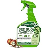 GoneNaturally Bed Bug Spray – Scentless Natural Bed Bug Killer for Home & Mattress, Kills Bed Bugs, Nymphs & Eggs on Contact – Non-Staining, Kid & Pet Safe – Flea, Tick & Dust Mite Control, 16 oz