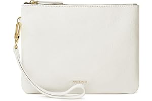 DORIS&JACKY Lambskin Leather Wristlet Clutch Purse For Women Large Soft Designer Wallet With Strap…