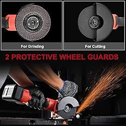 AOBEN Cordless Angle Grinder 4-1/2 inch, 21V