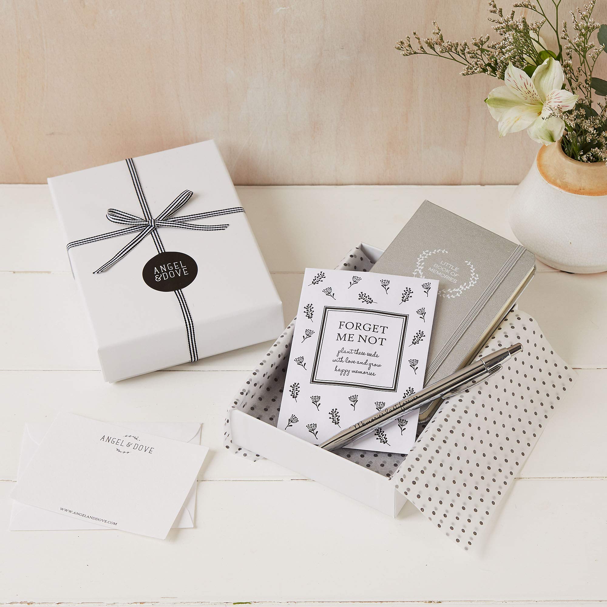ANGEL & DOVE 'Little Book of Memories' Notebook & Pen Sympathy Gift with Luxury Gift Bag