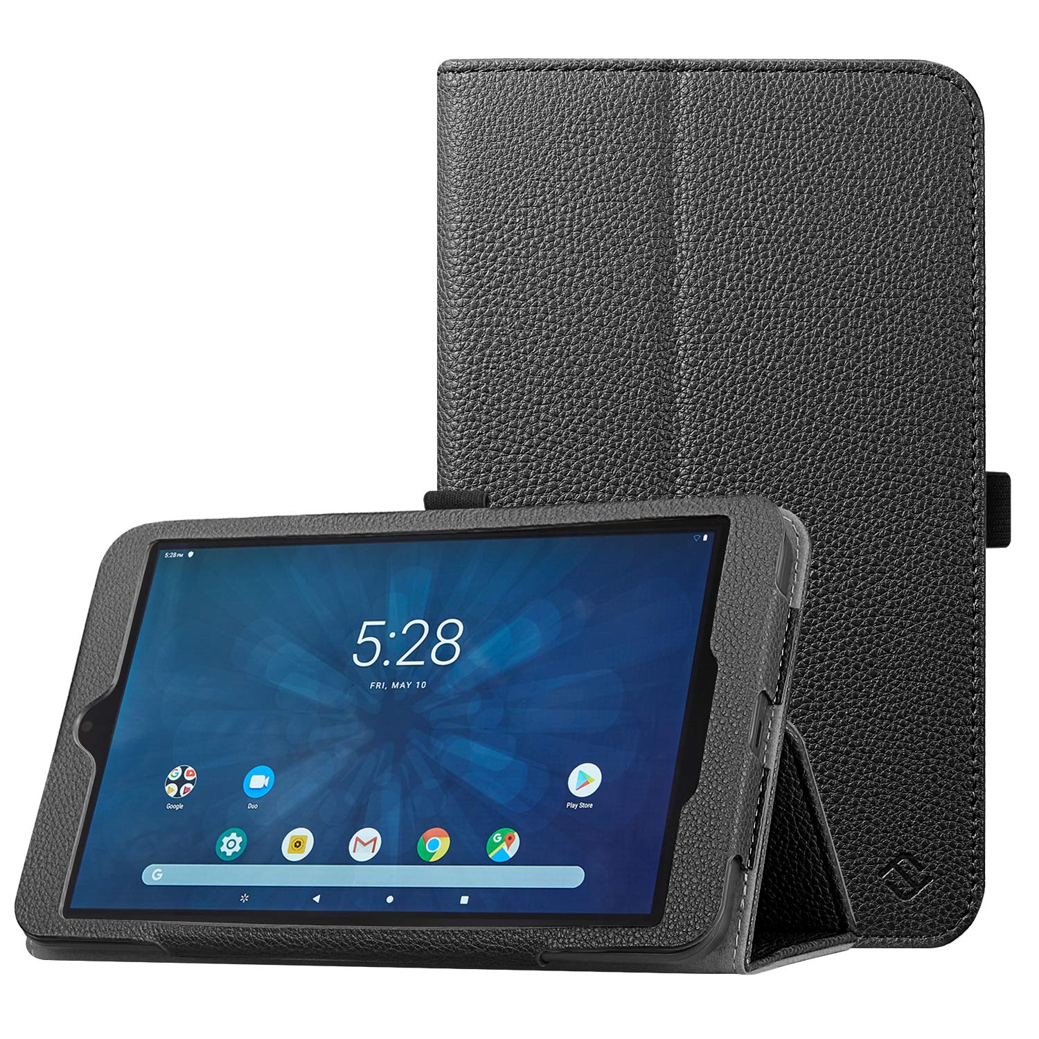 For Onn 8 inch Tablet PU Leather Folio Case Protective Stand Cover