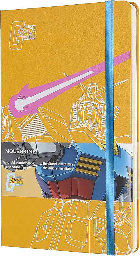 Moleskine Notebook Gundam Edizione Limitata Dimensione Large 13 x 21 cm 240  Pagine Taccuino Copertina Rigida Chiusura ad Elastico e Pagina a Righe  Colore Blu Carta, blocchi e quaderni Blocchi appunti, taccuini