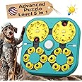 KADTC Advanced Puzzle Toys for Smart Small/Medium/Large Dog Level 5 in 1 Expert Difficult Challenging Interactive Puzzles Toy Cognitive Intelligence Training Brain Mental Stimulation Mind Games