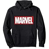 Marvel Classic Logo with Icons Hooded Sweatshirt Pullover Hoodie