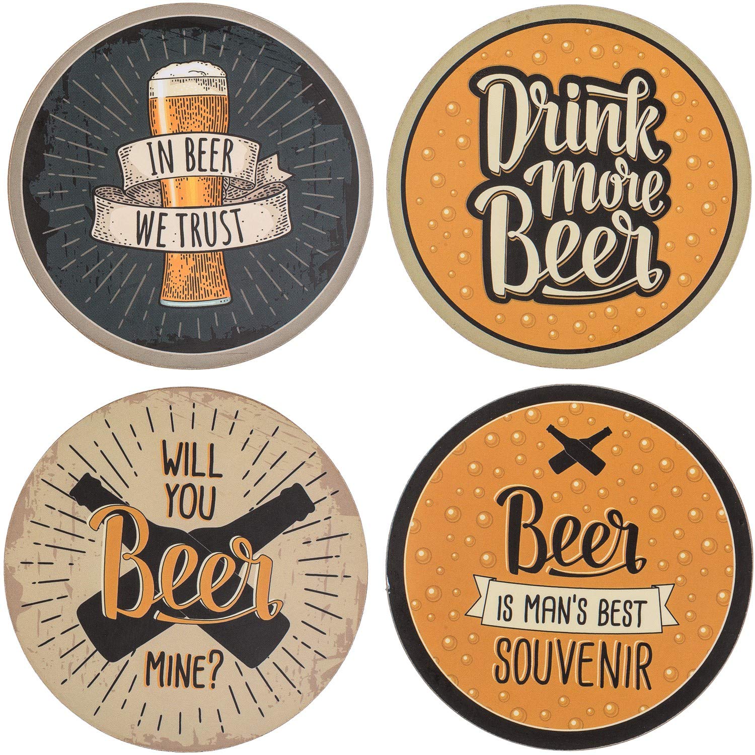 ootb Coasters Drinks Coasters Glass Coasters Beer Mats Beer Mats Wooden Cork Set of 4