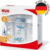 NUK First Choice+ Baby Bottles Safari Set 0-6m 300ml 3 Count BPA-Free view 6