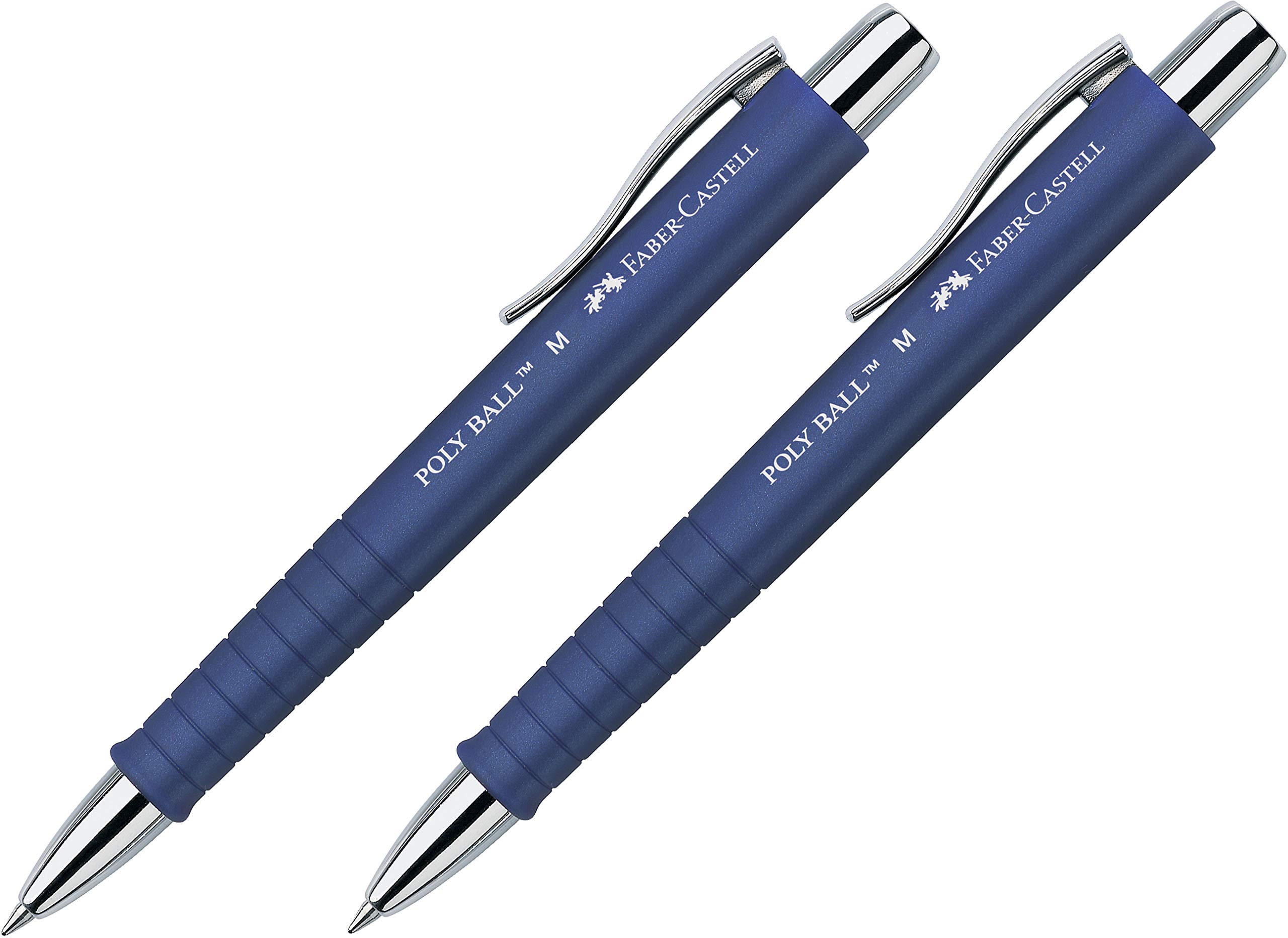 Faber-Castell Poly Ball Ballpoint Pen Blue (Pack of 2)