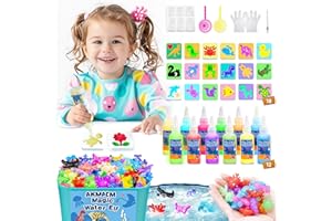 YHRK Magic Water Elf Toy Kit, 12 Colors Water Fairy Water Gel Kit, 60ml Water Elf Set with 18 Shape Molds, Handmade Water Toy, Creative Magic Aqua Toys kit, Children's DIY Aqua Marine Life(12 Colors)