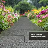 FiNeWaY 9pc Garden Plastic Tiles Interlocking Grey Non-Slip Weatherproof view 5
