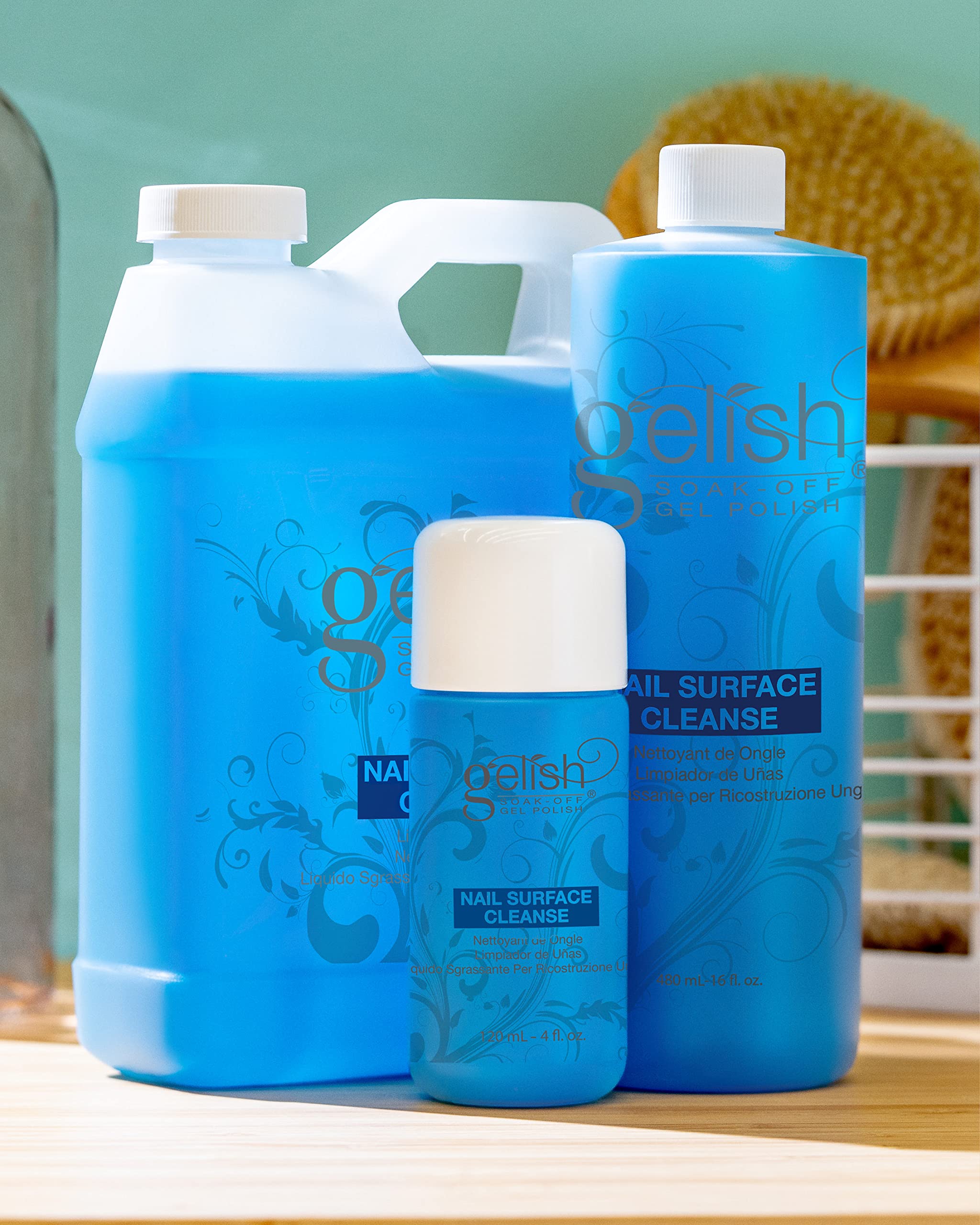 Gelish Nail Surface Cleanse – Gel Top Coat Nail Cleaner, Removes Tacky Residue, High-Shine Finish, Skin-Safe Formula, Smooth & Glossy Results for Perfect Manicure (4 Fl Oz) - Image 4