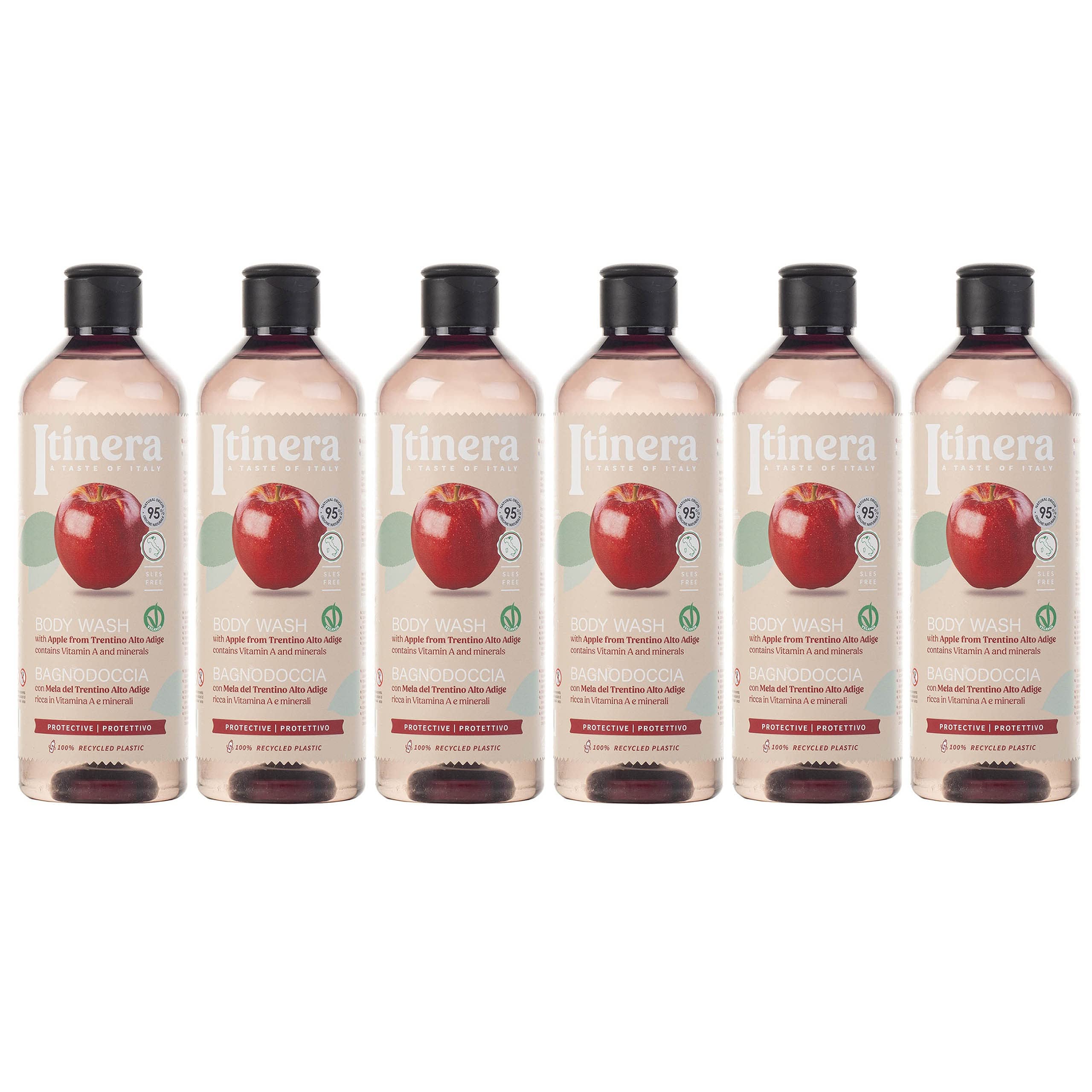Soothing Body Wash with oat straw from Veneto, 95% natural ingredients, 370 ml 4 units