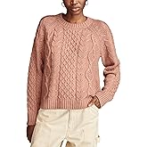 Lucky Brand Womens Mixed Cable Crew Sweater Pullover