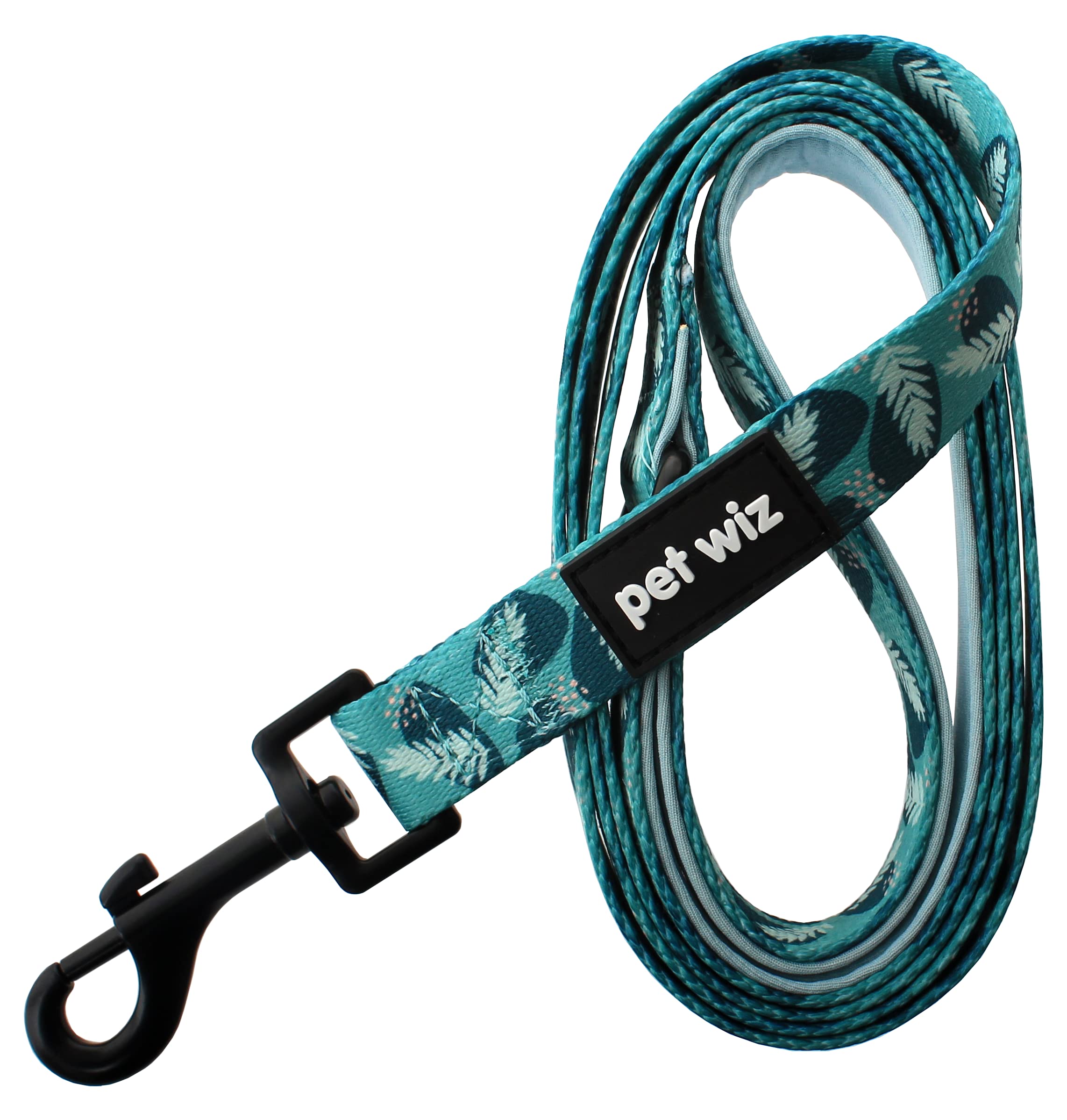 1.5m Dog Lead, with Padded Handle, Swivel Clip and D Ring Attachment, in Adorable Designs. (Walkies In The Wild)