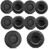 Jabra Headset Ear Cushions, Earpads Replacement 50mm Ear Pad Covers for Jabra PRO 920 930 935 9450 GN 2000 BIZ 1500 2400II Plantronics Blackwire 3220 3320 C320 HW251N HW261N HW520 Headphones (10 Pack)