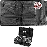 LAFENLIN UPGRADED Lid Organizer for Pelican 1510 Case, 5 Thick Mesh Pockets Storage Organizer, Fits Camera Cases, Diving Dry Boxes, Hard Cases & Toolboxes, Includes Screws & Hook and Loop, Durable