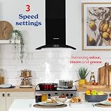 Russell Hobbs RHGCH901B 90cm Cooker Hood Black Glass Stainless 5 Function view 5