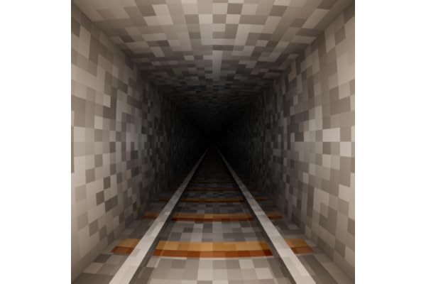 Endless Train - 3D Pixel Block Screensaver & Live Wallpaper