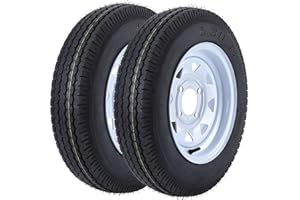 MERXENG 5.30-12 5.30x12 530-12 5.30-12 Trailer Tires with 12" Rims, 4 Lug on 4", Load Range C, 6PR