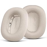 GEVO Upgraded Ear Cushions Replacement Earpads for 2024 New Apple AirPods Max Headphones, Mesh Fabric Ear Pads Cover with Memory Foam and Magnet for AirPods Max Fresh Color (Starlight)
